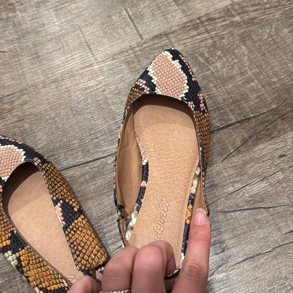 Madewell - The Margot Slingback Flat in Snake Embossed Leather - Size 5.5 - Picture 7 of 8